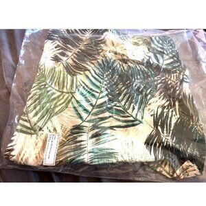 CB2 Brush Stroke Palm Dinner Napkins x4 - New Crate & Barrel Rare/Discontinued